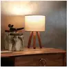 Lampe de bureau Preston E27 hauteur 33 cm bois naturel  sable lux.pro