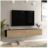 EN.CASA Meuble TV Lapinlahti à 2 portes 29,5 x 180 x 31,5 cm noir effet chêne