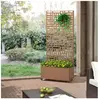 CASA.PRO Jardinière brise-vue Bernalda acier galvanisé 190 x 82 x 38 cm marron