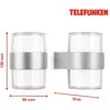 Telefunken Cludu applique d’extérieur LED argentée