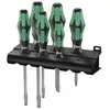 Jeu de tournevis Wera SK 334/6 Kraftform Plus avec pointe laser Rack, ...