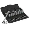 Jeu cliquet - Wera - 8100 SA 10 - 28 pièces - Métal - Housses textiles robustes