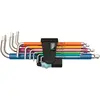 Wera - Multicolour 6 pans intérieurs Jeu de clés mâles coudées 9 pièces