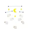 Mobile en bois - Goki - Petits moutons - Mixte - Bébé - Jaune
