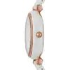 Montre Femme Fossil Carlie Mini - Céramique Blanche - Etanche 3 ATM - Bracelet Blanc Mélangé