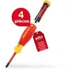 Wiha Tournevis Isolé Pocketmax Avec 4 Embouts Slim (fente Ph Bornier Pz)