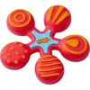 Haba jouet à mordre Star junior 8 x 8 cm silicone rouge/orange