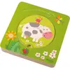 Haba puzzle animaux de ferme en bois 6 pièces