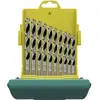 Heller Jeu de forets pour le bois HSS 3 mm, 4 mm, 5 mm, 6 mm, 7 mm, 8 mm, 9 mm, 10 mm, 11 mm, 12 mm 10 pièces Heller 28708 1 N