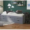 Interlink Lit gigogne 2 couchages 90x200 cm + 3 tiroirs ULLI gris Taille unique