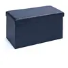 Inter Link Boîte pliable rectangulaire simili cuir noir Santy