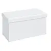 Inter Link Boîte pliable rectangulaire simili cuir blanc Santy