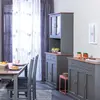 Interlink Buffet vaisselier 4 portes et 2 tiroirs en pin massif gris- tera
