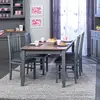 Interlink Table à manger 160x90x75 cm en pin massif gris et naturel - tera