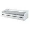 Interlink Lit Gigogne 90x190cm 2 couchages en Bois Massif Blanc LEONIE