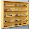 Inter Link Vitrine murale pour miniatures 5 niveaux bois hêtre clair Colec