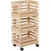 Inter Link Petite desserte sur roulettes pin massif clair Fruit