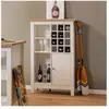 3S. x Home Armoire à bouteilles JULINA coloris blanc chêne Artisan