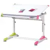 Interlink Bureau enfant inclinable bois blanc déco rose et vert Colo