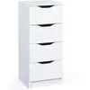 Interlink SAS Chiffonnier 4 tiroirs bois mélaminé blanc Bakus