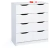 LINKS Commode meuble de rangement 8 tiroirs  FALONE blanc Taille unique