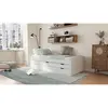 Inter Link Lit banquette 4 tiroirs pin massif blanc Zara 90x190 cm