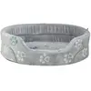 Trixie Bed JIMMY Soft ovale, peluche douce, gris clair avec des pattes