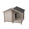 Natura Niche Lodge avec pignon pour Chiens Gris Taille M-L 130 x 100 x 105 cm