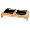 Trixie Trixie Set Écuelles 2 × 0,2l Noir Pour Chien 28 × 5 × 15cm