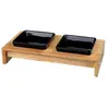 Trixie Trixie Set Écuelles 2 × 0,4l Noir Pour Chien 36 × 19 × 7cm