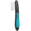 Trixie Démêleur à dents incurvées Noir/turquoise 19 cm 650 g