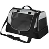 Sac transport chien Holly noir & gris 50 x 30 x 30 cm 2 en 1 Trixie