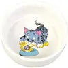 Trixie Bol En Céramique avec motif chat, 0,3 l, blanc,