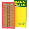 Mann filter C 33 102 Filtre à air - VÉHICULE DE TOURISME + UTILITAIRES
