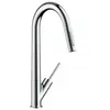Hansgrohe AXOR Starck Mitigeur de cuisine pivotant, avec douchette extractible, 10821000,