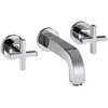 Hansgrohe Axor Citterio Mélangeur lavabo 3 Trous avec Bec 222 mm poignées croisillons et rosaces