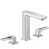 Hansgrohe Mélangeur lavabo Metropol 160, 3 trous poignée étrier, bonde Push-Open chromé