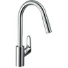 Hansgrohe Robinet de cuisine avec douchette Focus M41 240 2 jets chromé TU