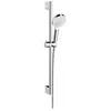 Hansgrohe Set de douche 1jet avec barre Unica'Croma 65 cm blanc/chromé Crometta