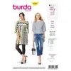 Burda B6345 Patron de Couture, Papier, Blanc, 34-44