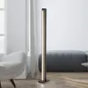 Lampe sur pied LED PURE Lines, noir, bois, télécommande, 140 cm