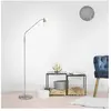 Paul Neuhaus lampe sur pied Pino, argent, 163 cm, intensité variable, G9