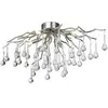 Paul Neuhaus plafonnier Icicle, suspension en verre, 4 lampes, argenté