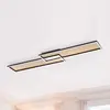 Paul Neuhaus Plafonnier LED Amara, deux rectangles, noir