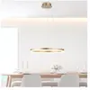 Paul Neuhaus Suspension LED Titus, Ø 60 cm, laiton, intensité variable