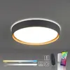 Q-Smart-Home Paul Neuhaus Q-EMILIA plafonnier LED, gris/bois