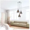 Paul Neuhaus Suspension Pilua, gris fumé, verre, 30cm, 3 lampes
