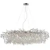 Paul Neuhaus lustre Ricicle, chrome, longueur 150 cm
