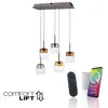 Q-Smart-Home Lampe Suspendue 5 Lumières Q-kon Plusieurs Couleurs - 2743-70