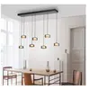 Paul Neuhaus Suspension LED Rika, 135 cm, verre, intensité variable